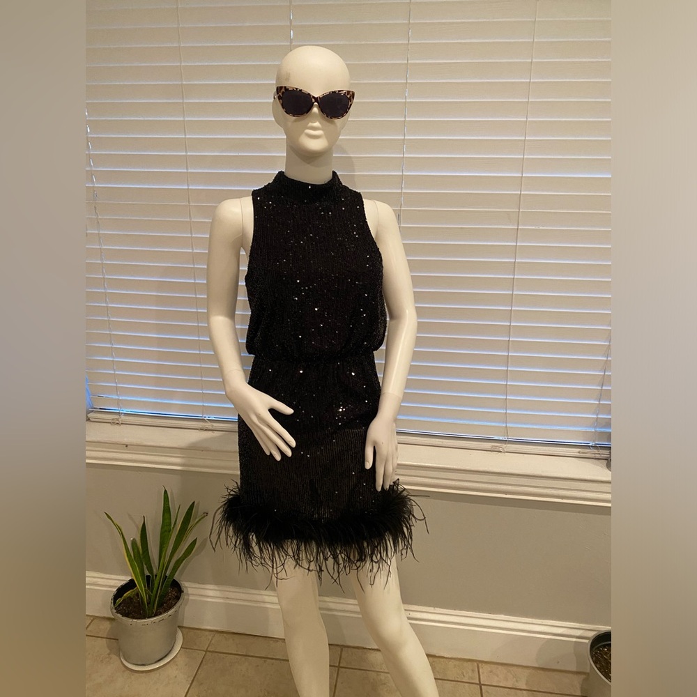 Eliza J beautiful  seniqued dress